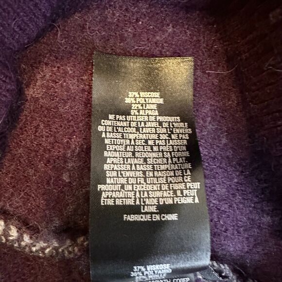 Ted Baker Sweater Mens S Maroon Wool Alpaca Pullover Henley Tweed Preppy Classic - Picture 9 of 13